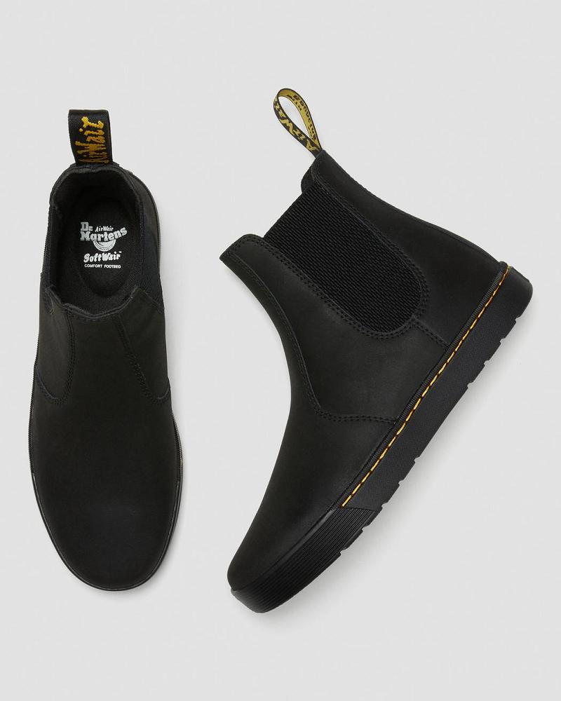 Dr Martens Tempesta Men's Læder Casual Ankelstøvler Herre Sort | DK 454QMA